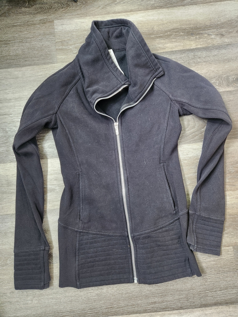 lululemon athletica Black Zip-Up Funnel Neck Scuba Size 4